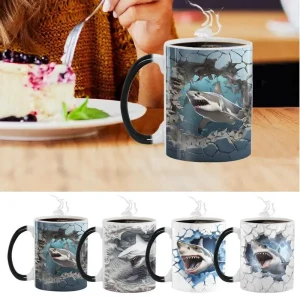 Magic Color-Changing Shark Mug