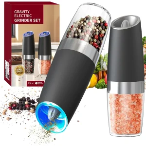 2-Piece Electric Spice Grinder – Adjustable, Battery Operated